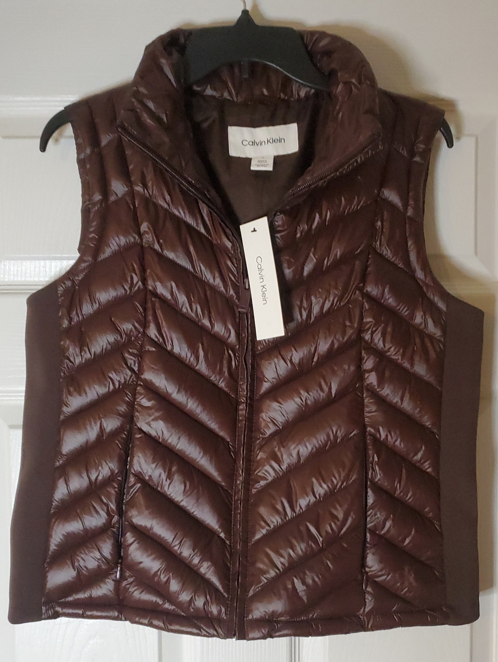 Calvin Klein Women's Brown Quilted Packable Puffer Vest